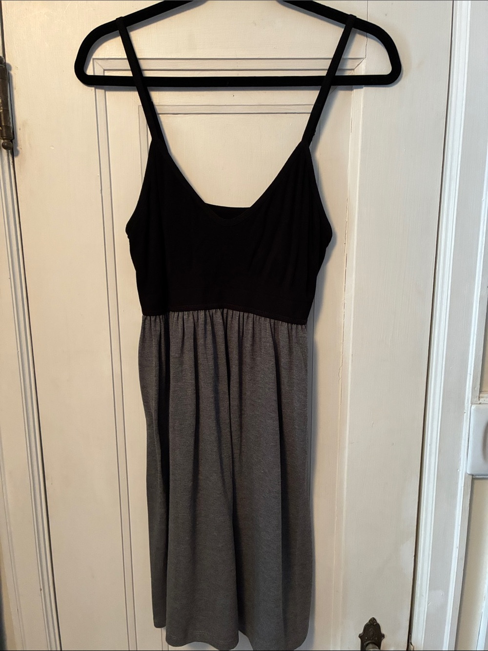 Gilligan & O'Malley Black and Gray Splice Chemise